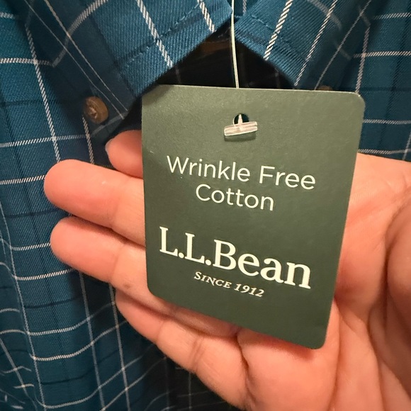 LL Bean Men's Traditional Fit Wrinkle Resistant Plaid Shirt Large-Tall - Picture 3 of 6